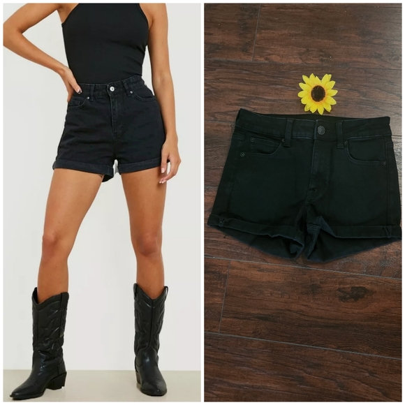 AMERICAN EAGLE BLACK NEXT LEVEL STRETCH SHORTS 👌 - Picture 1 of 8